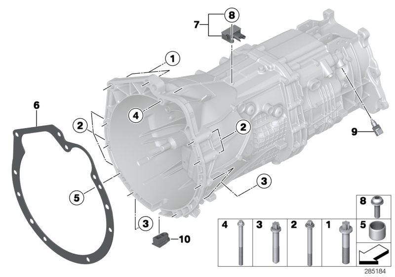 Transmission mounting parts