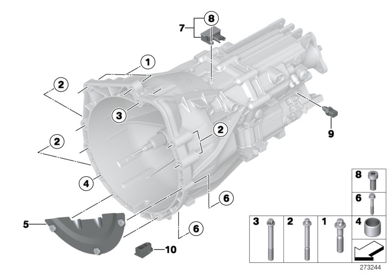 Transmission mounting parts