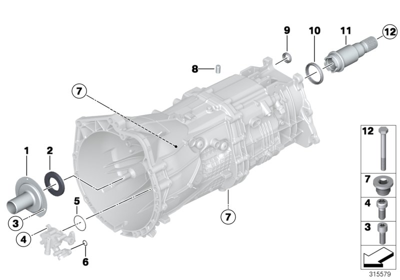 GS6X45BZ/DZ Seals / mounting parts