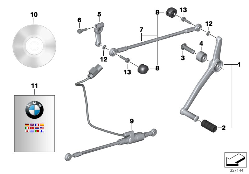 External gearshift parts/Shift lever