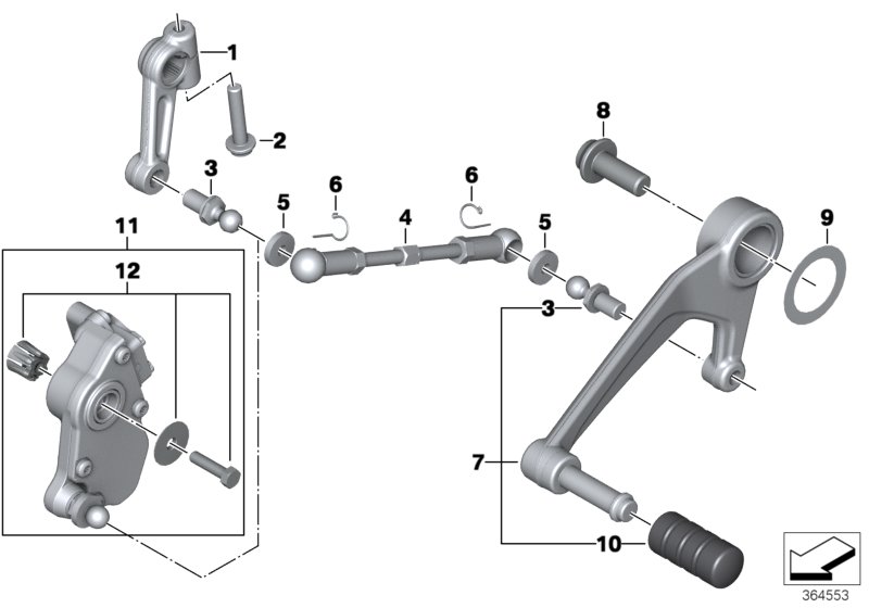 Outer gearshift parts