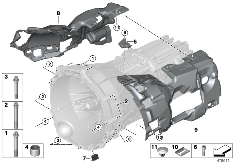 Transmission mounting / suspension