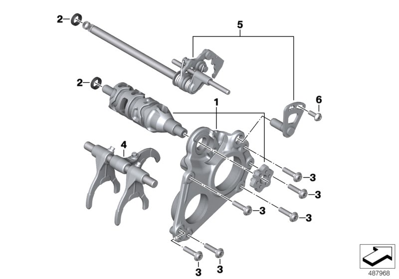 Inner gearshift parts