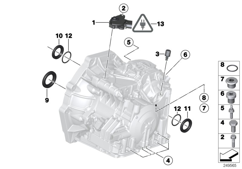 GA6F21WA mounting parts/gaskets