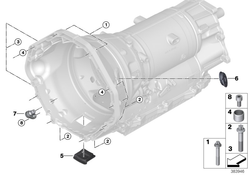 Transmission mounting parts