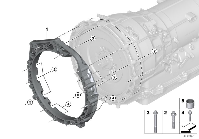 Transmission mounting parts