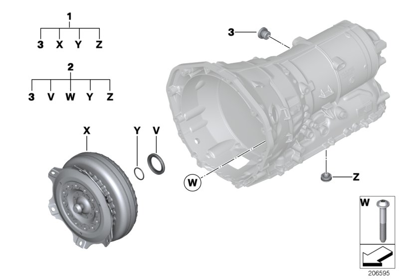GA8HP75Z Torque converter/seal elements
