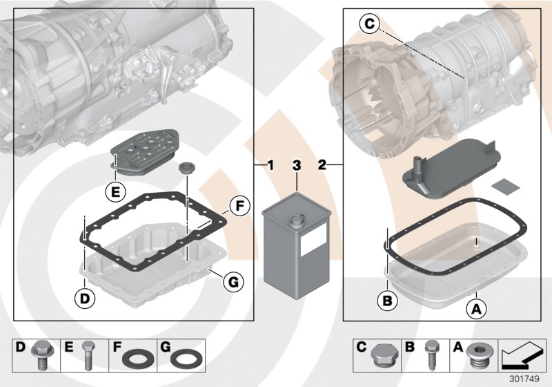 Fluid change kit, autom. transmission