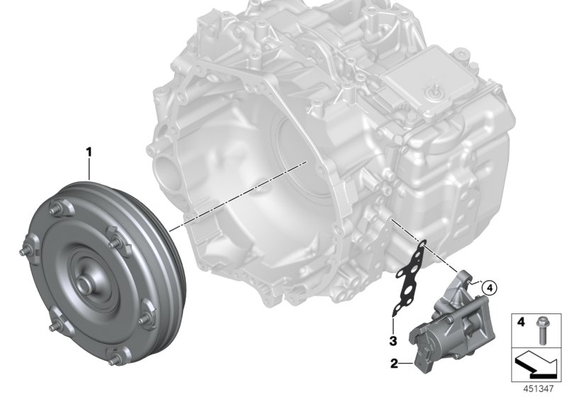 GA6F21AW torque converter / oil pump