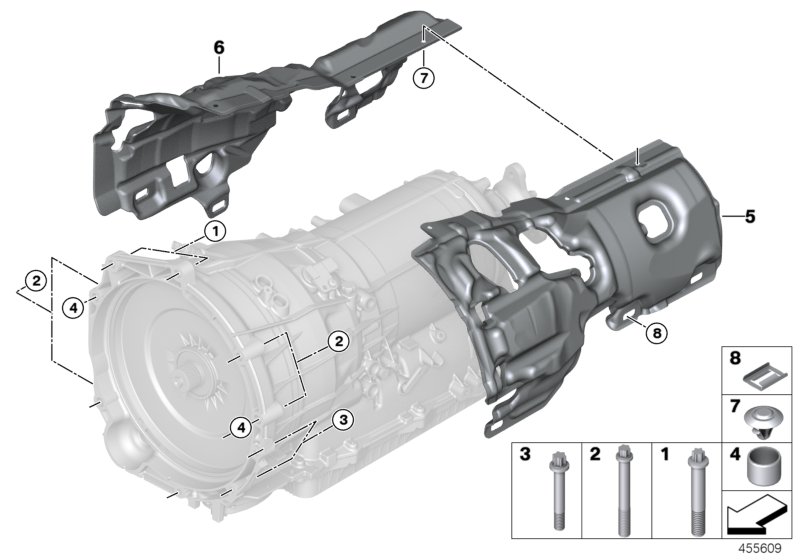 Transmission mounting parts