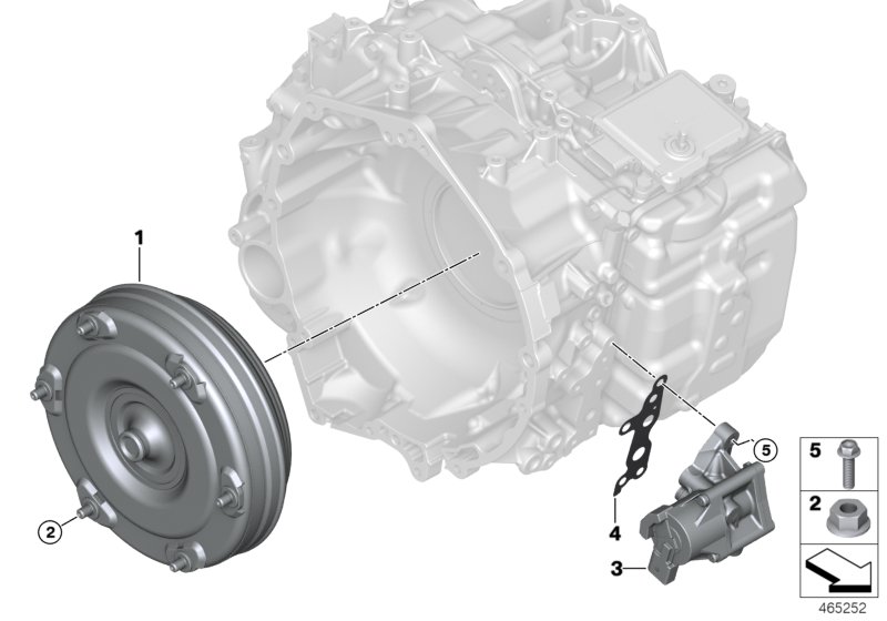 GA6F21AW torque converter / oil pump