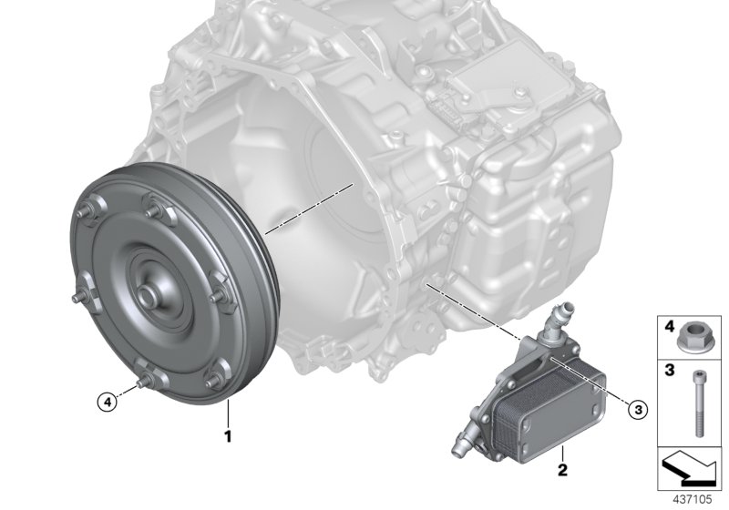 GA8F22AW torque converter/oil cooler