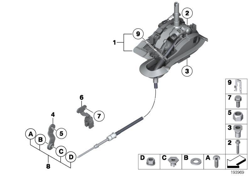 Autom.transmiss.steptronic shift parts