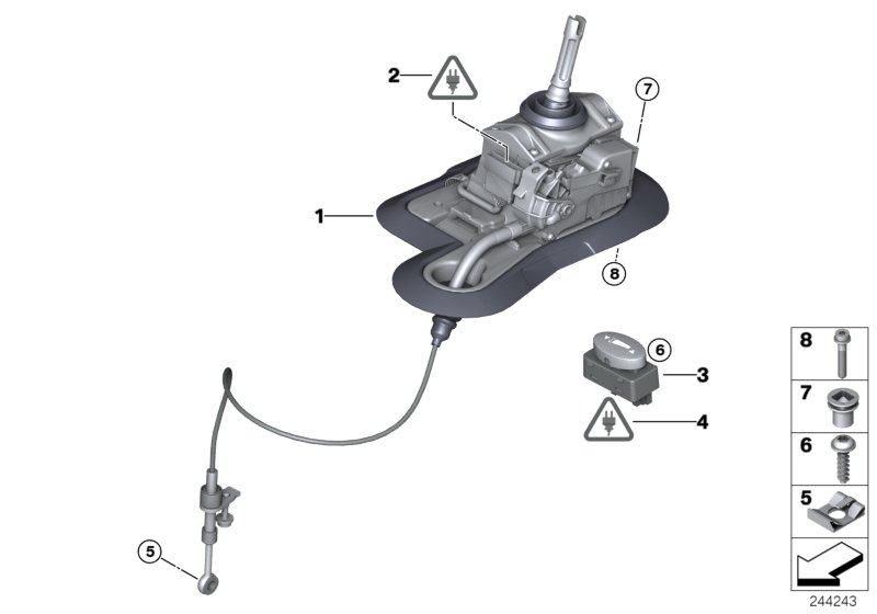Gearshift, twin-clutch gearbox