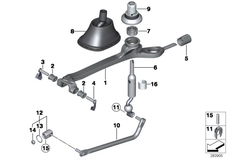 Gearshift, mechanical transmission