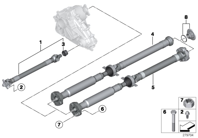 4-wheel drive shaft/Insert nut