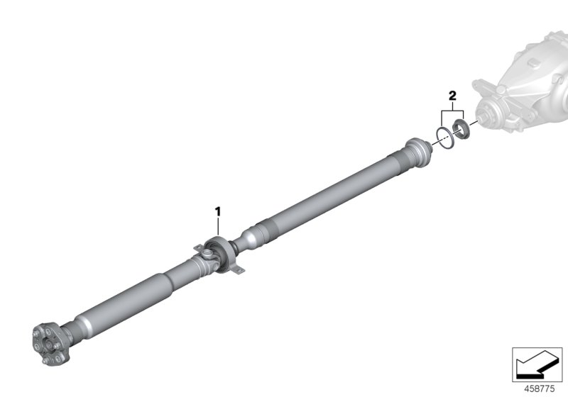 Propeller shaft / recessed nut