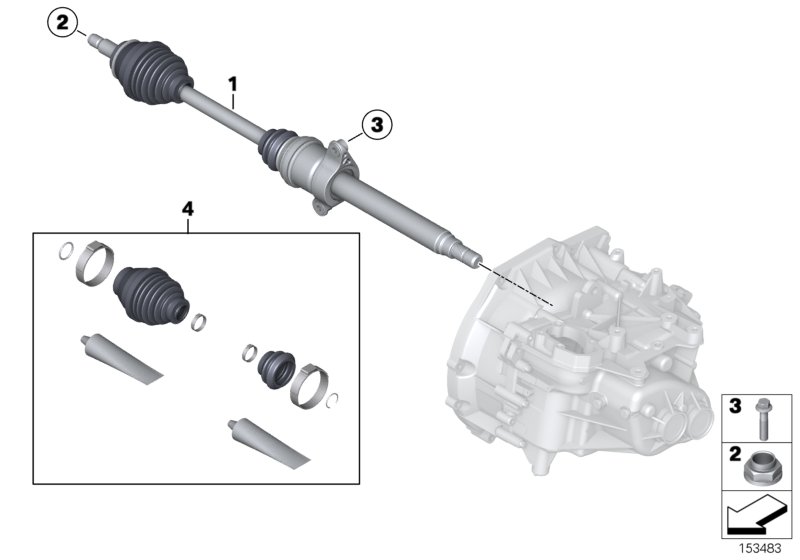 Output shaft front right