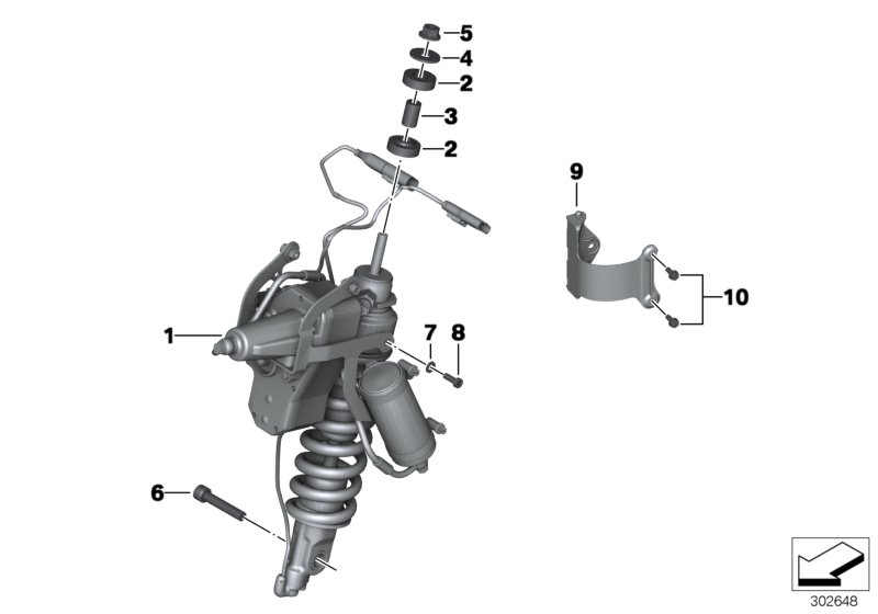Spring strut ESA front