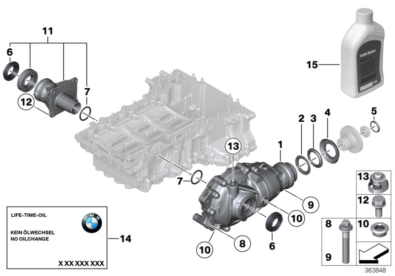 Front axle diff.sep.comp.all-wh.drive v.