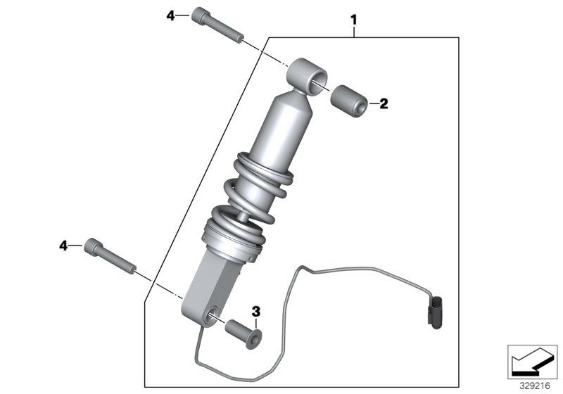 Spring strut ESA front