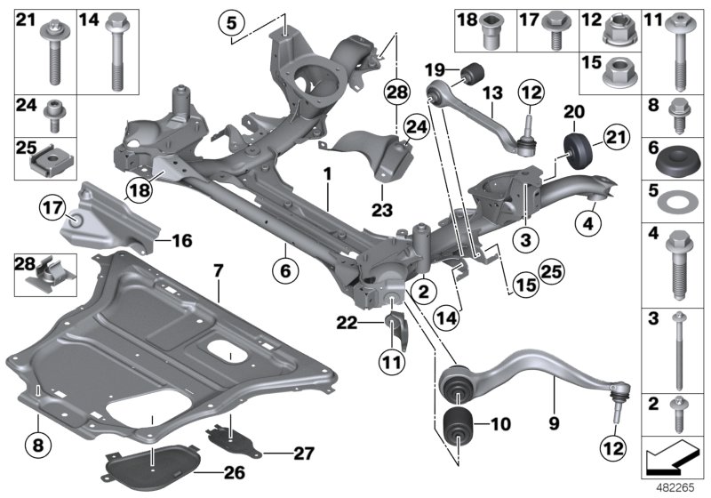 Frnt axle support,wishbone/tension strut