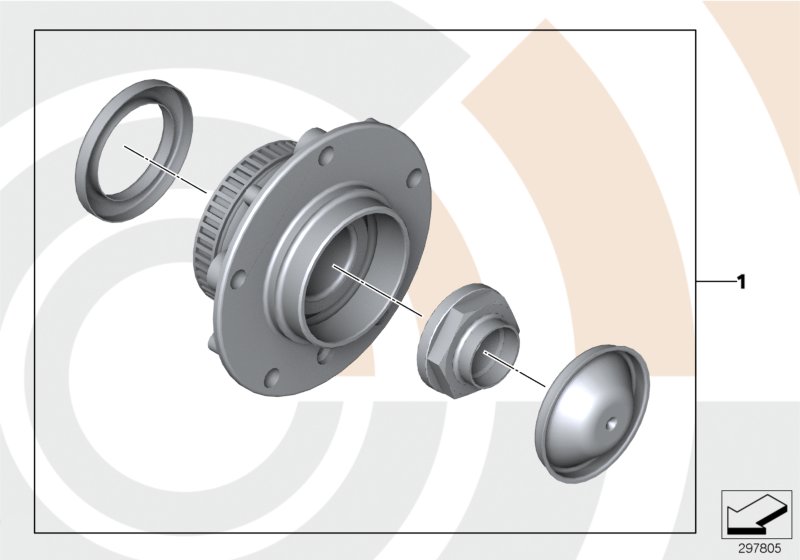 Kit, wheel bearing, front / Value Line