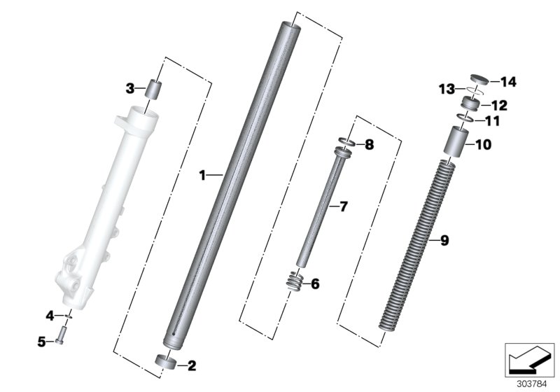 Stanchion / damper / spring Marzocchi