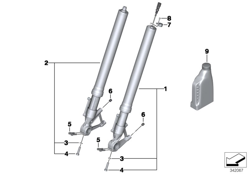 Telescope fork