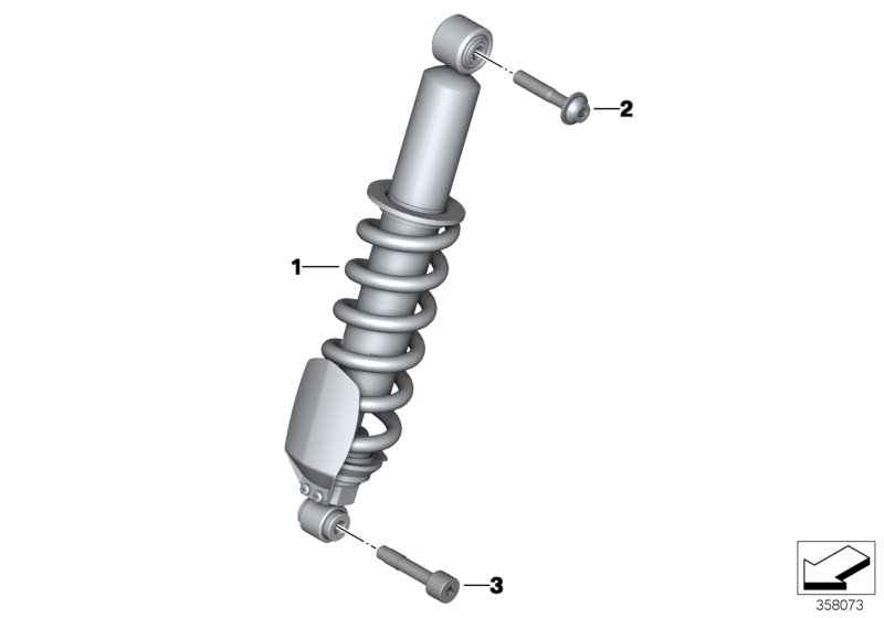 Spring strut, front