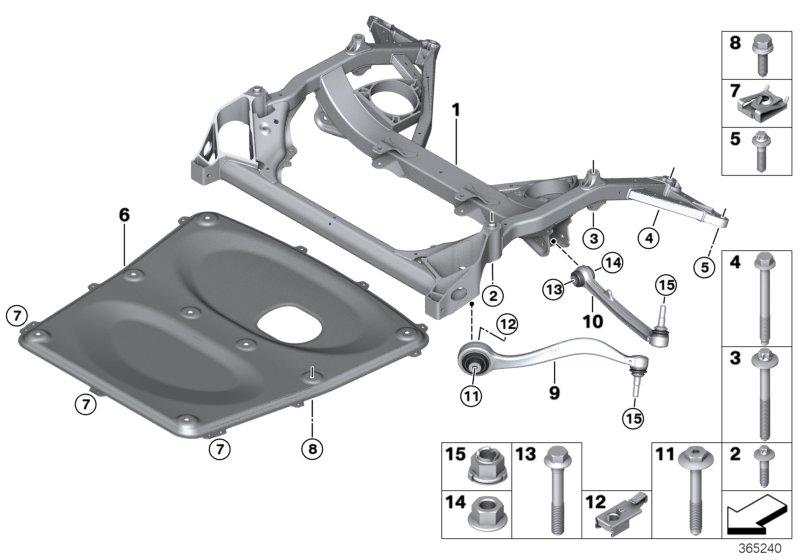 Frnt axle support,wishbone/tension strut
