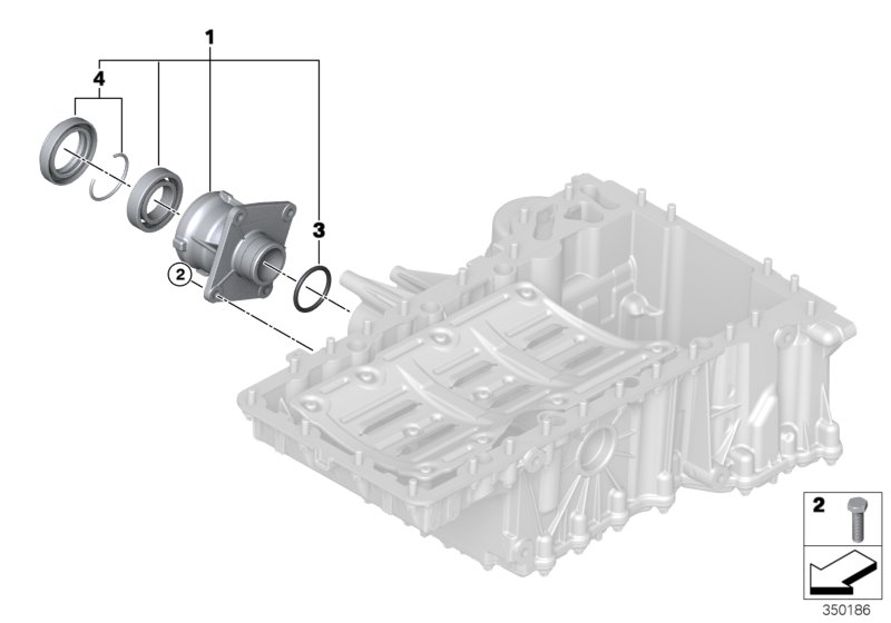 Front axle differential, bearing supp