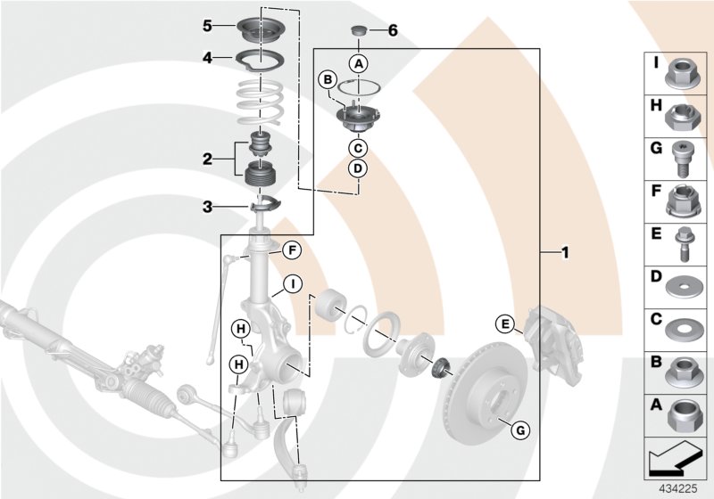 Repair kits, shock absorbers, front