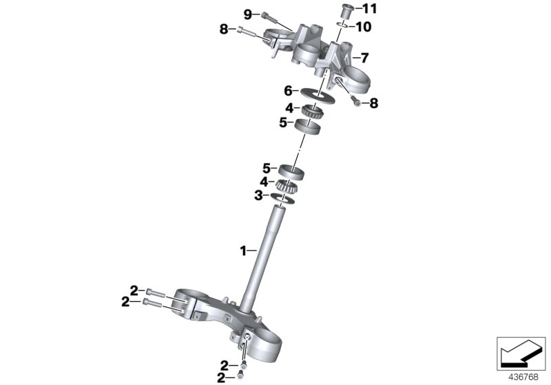 Fork bridge, bottom / top