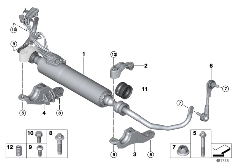 Anti-roll bar front / Dynamic Drive AWD