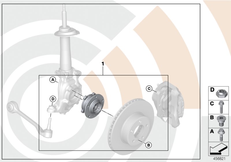 Repair kit, wheel bearing, front