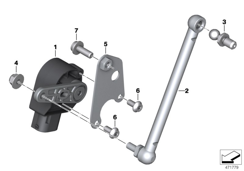 Level sensor, front