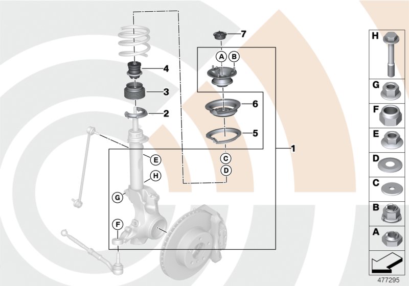 Repair kit, support bearing