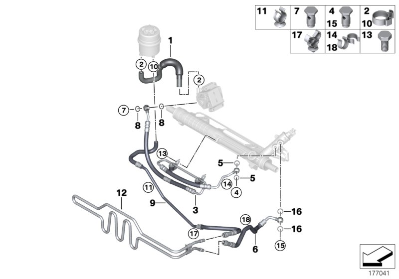 Hydro steering-oil pipes
