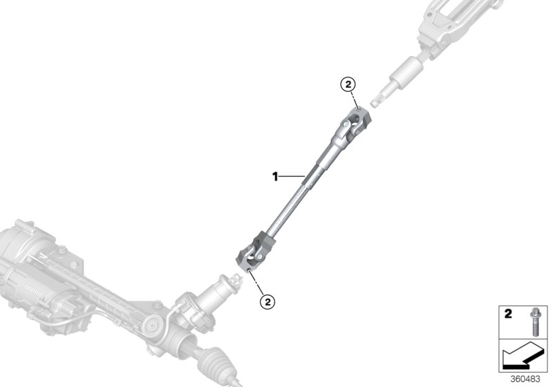 Steer.col.-lower joint assy