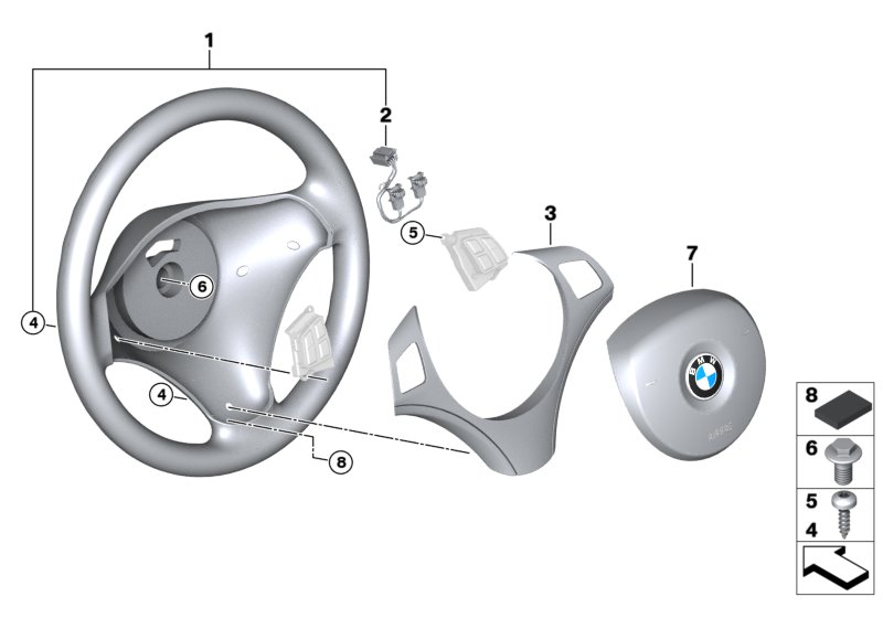 Airbag sports steering wheel multifunct.