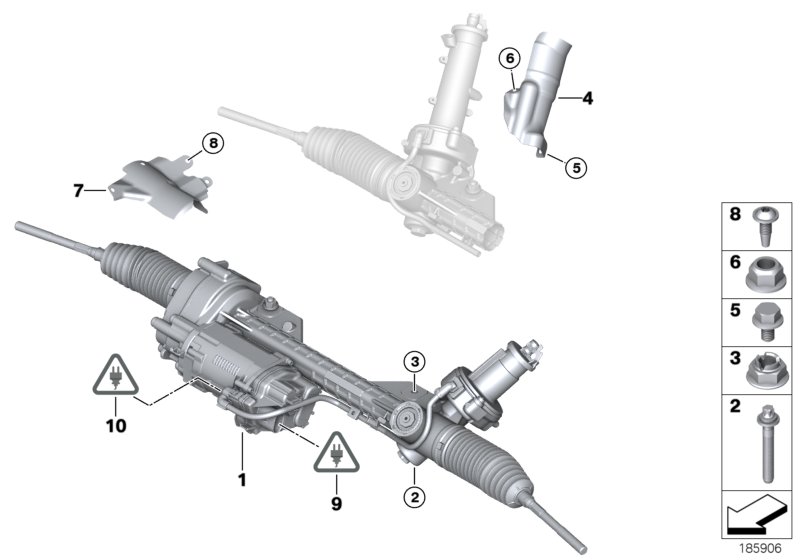 Steering gear, electric (EPS)