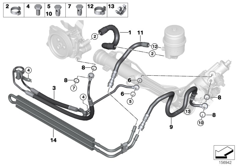 Power steering/oil pipe/Active steering