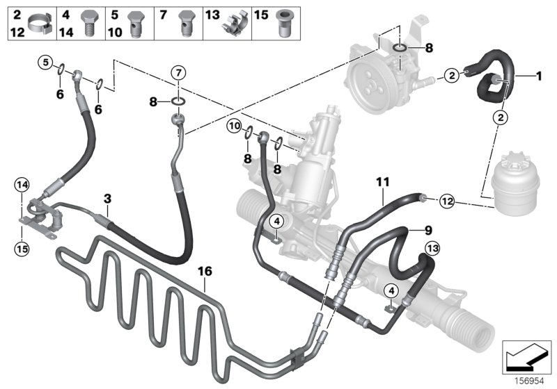 Hydro steering-oil pipes