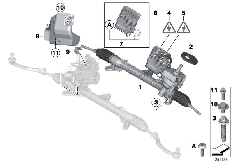 Steering gear, electric (EPS)