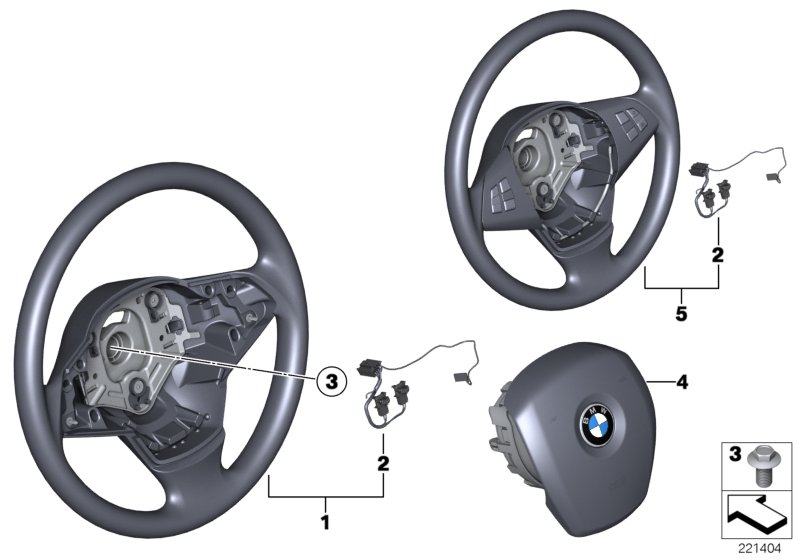 Steering wheel, leather