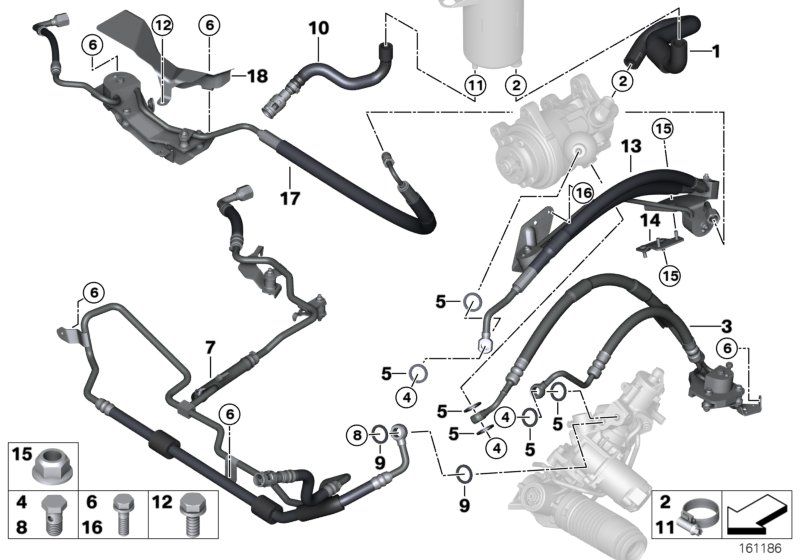 Power steer.,fluid lines/Adaptive Drive