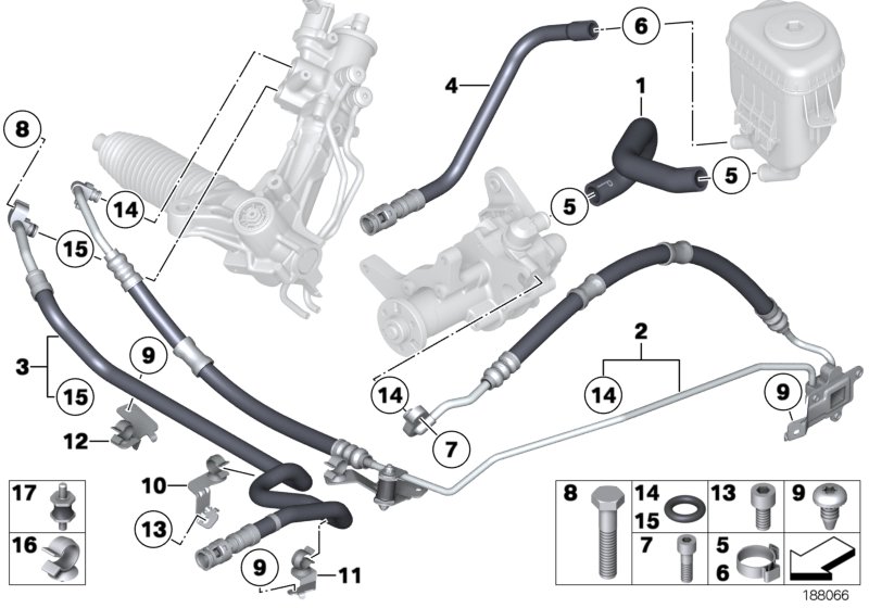 Hydro steering-oil pipes