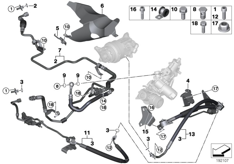 Power steer.,fluid lines/Adaptive Drive