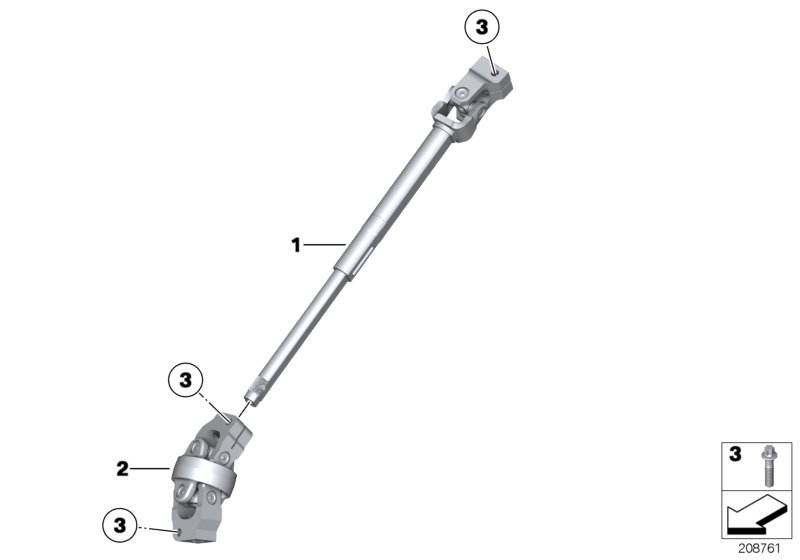 Steer.col.-lower joint assy